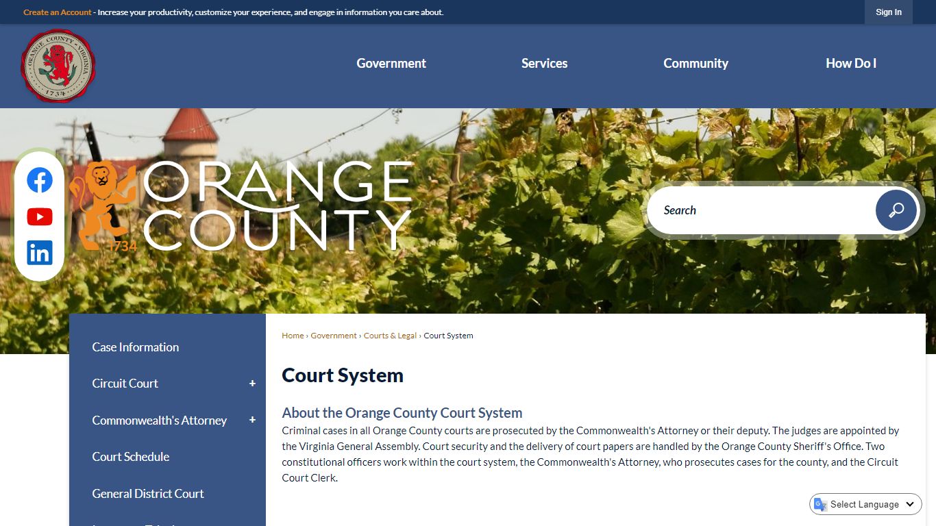 Court Services | Orange County, VA - Official Website